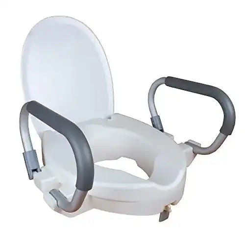Toilettensitzerhöhung mit Armlehnen von Mobiclinic, 10 cm Höhe