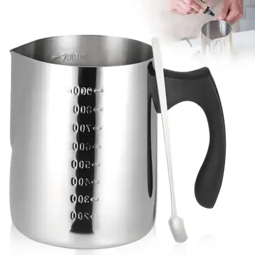 Schmelztiegel Hejo 900 ml für Kerzenwachs aus Edelstahl