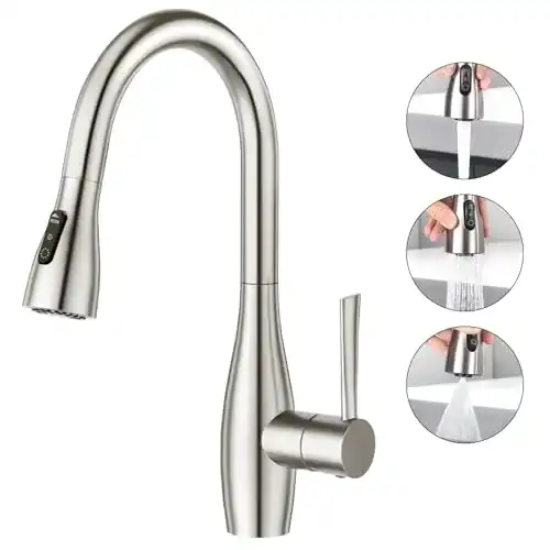 Küchenarmatur Crea mit ausziehbarem Wasserhahn und 3 Funktionen