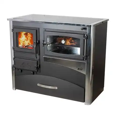Küchenofen Holz Kaminofen mit Backfach und Herdplatte von DanDiBo