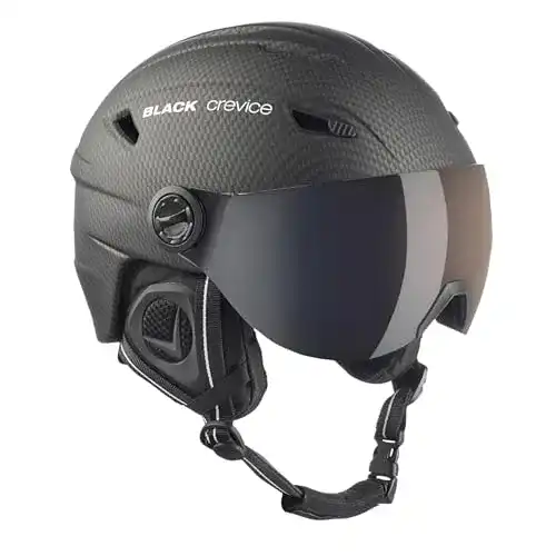 Skihelm mit Visier für Erwachsene – Black Crevice Silvretta