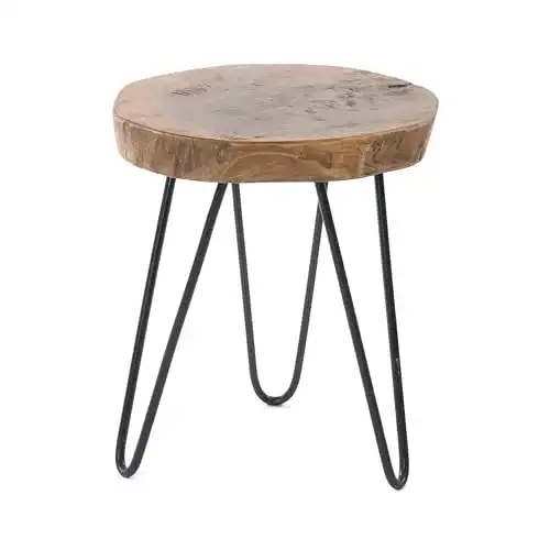 Baumscheiben Tisch Design Delights Beistelltisch aus Tamarindenholz