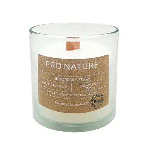 Stearin-Kerzen von Müller Kerzen – PRO NATURE, 10 x 10 cm, 30 Stunden Brenndauer