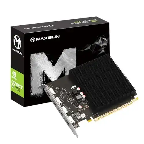 Passive Grafikkarte Maxsun GT 730 für Computer mit 4GB GDDR3