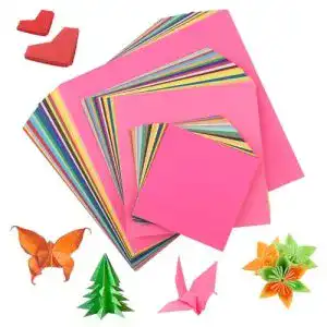 Origami Papier Svalor 300 Blatt Faltpapier Bunt in verschiedenen Größen
