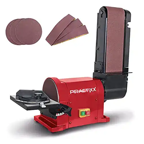 Practixx PX-BTS-450 Bandschleifer mit 450W Leistung und Tellerschleifer