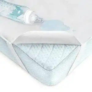 Moltonauflage Alvi wasserdichte Betteinlage für Kinderbett 70×140 cm