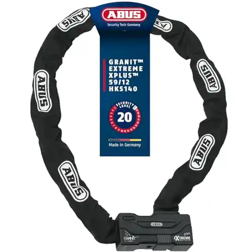 ABUS Motorradschloss Granit Extreme Plus 59 Kettenkombination