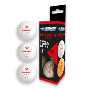 Tischtennisbälle von Schildkröt Donic – 3er Box, weiß, 3-Stern