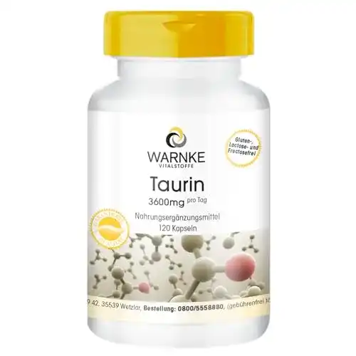 Taurin Kapseln hochdosiert 3600mg von Warnke Vitalstoffe