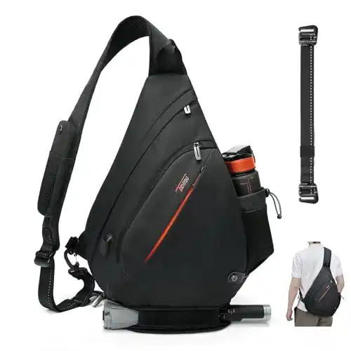 Tudequ Sling Bag für Herren mit 8 Taschen und großer Kapazität