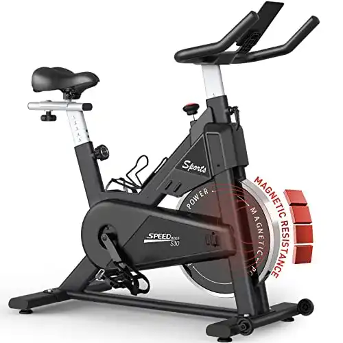 Indoor Bike PASYOU Heimtrainer mit Magnetwiderstand und LCD Monitor