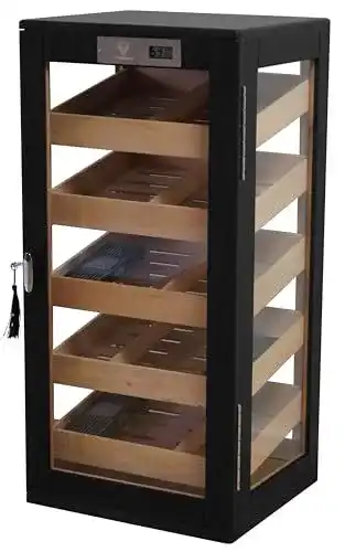 Germanus Humidor Schrank 33 in Schwarz
