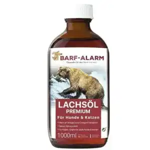 Barf-Öl von Barf-Alarm: Premium Lachsöl für Hunde mit Omega 3, 1 Liter