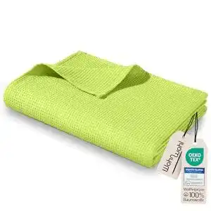 Sofadecke Wohnwohl Tagesdecke 150×200 cm aus Baumwolle in Grün