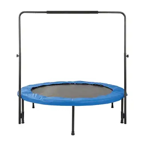 Fitness-Trampolin mit 140 cm Durchmesser und Haltestange