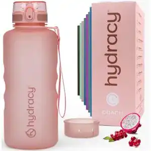 Trinkflasche 2 Liter Hydracy mit Fruchteinsatz und Zeitmarkierung