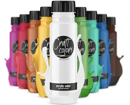 Pouring-Farben Craft Colors Acrylfarbe Set 10 x 250ml