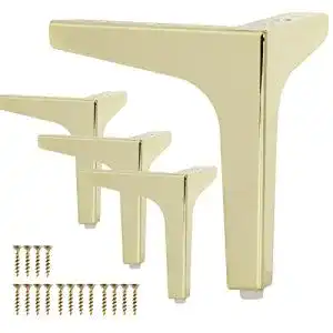 Möbelfüße La Vane 4er Set Metall 10 cm Höhe Gold im Diamant-Dreieck Design