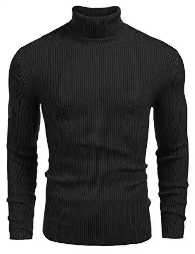 Rollkragenpullover für Herren von COOFANDY – Langarm Feinstrickpullover