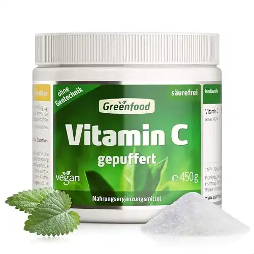 Vitamin C Pulver Greenfood magenfreundlich, 450 g