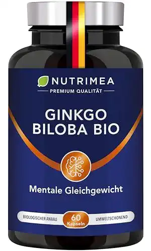 Ginkgo Biloba Kapseln 100% Bio für Gedächtnis und Konzentration
