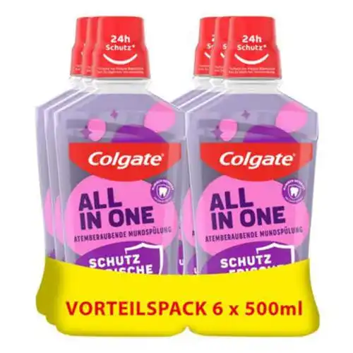 Mundspülung Colgate All In One 6 x 500 ml im Vorteilspack
