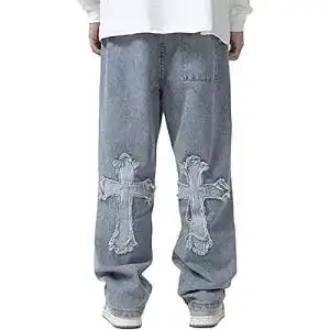 Baggy Jeans für Herren im Hip Hop Stil mit Fashion Print