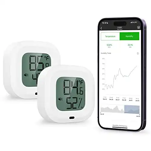 Bluetooth-Thermometer ORIA Hygrometer Set, 2 Stück