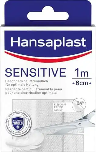 Hansaplast Sensitive Pflaster 1 m x 6 cm, zuschneidbar und hautfreundlich