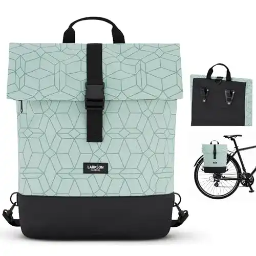 Fahrradtaschen Larkson für Gepäckträger Damen und Herren in Mint