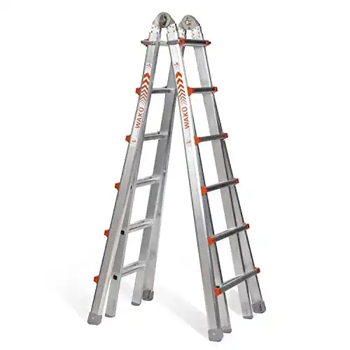 Teleskopleiter WAKÜ 4×6 Sprossen Aluminium Leiter Art.-Nr. 103