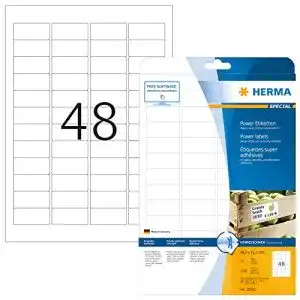 Herma 10902 Power Etiketten, 25 Blatt, selbstklebend, 1200 Stück