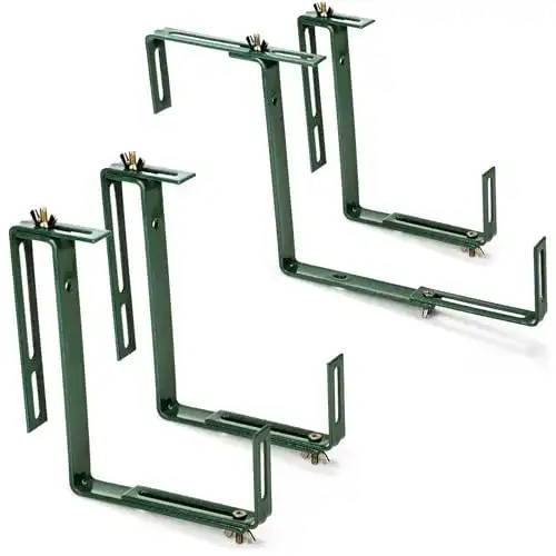 Blumenkastenhalter für Balkonbrüstungen von COM-FOUR, 4 Stück