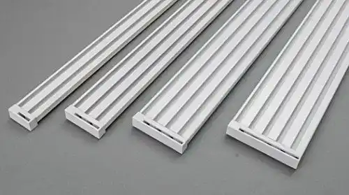 Gardinenschiene Rollmayer glänzend Weiß Aluminium 2, 3, 4, 5-läufig