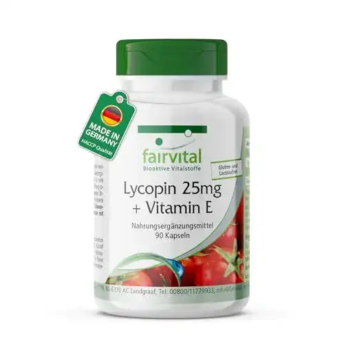 Lycopin-Kapseln von fairvital mit Vitamin E zur Unterstützung der Zellgesundheit
