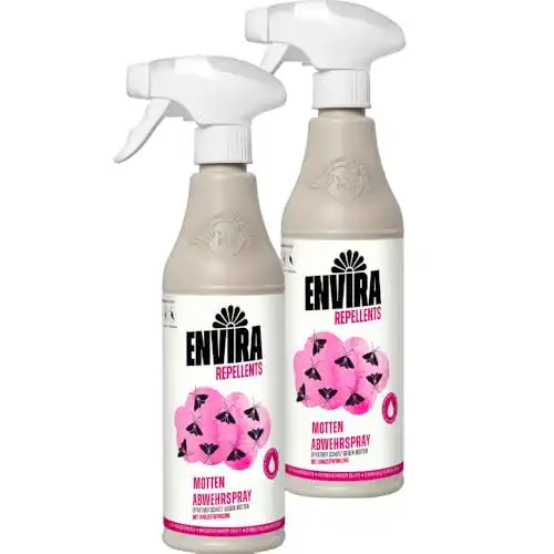 Envira Motten Abwehrspray 2 x 500 ml Effektives Mottenschutzmittel