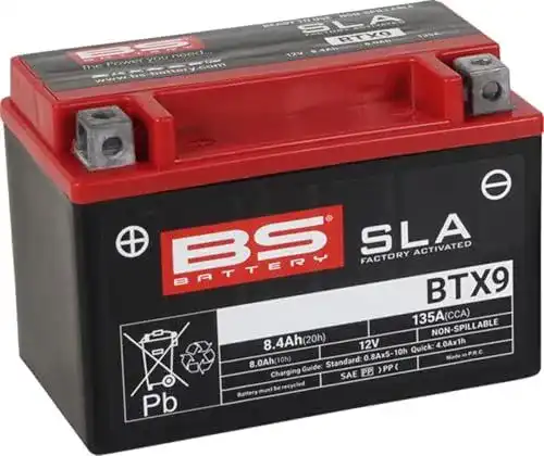 Motorradbatterie BS Battery 300674 BTX9 AGM für verschiedene Modelle