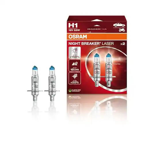 H1-Birne Osram Night Breaker Laser H1 mit 150% mehr Helligkeit