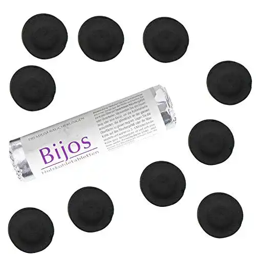 Räucherkohle Bijos Räucherzubehör mit schneller Zündung und 33 mm Durchmesser