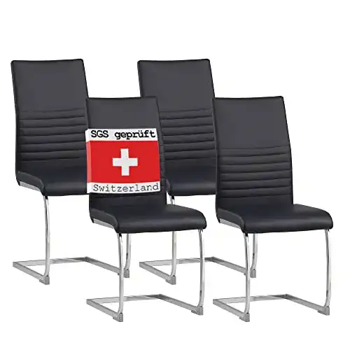 Schwingstuhl Albatros Burano 4er Set Freischwinger für Esszimmer