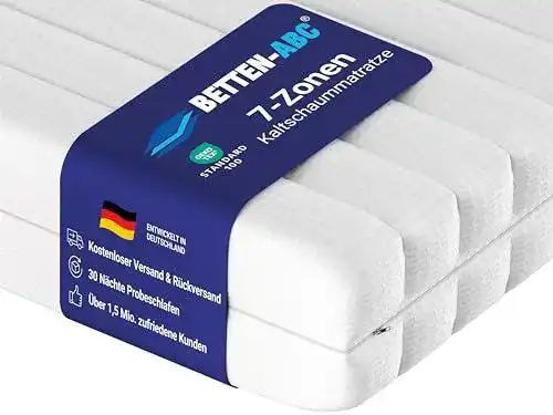 Matratze 90 x 220 Betten-ABC OrthoMatra KSP-500 mit 7 Zonen