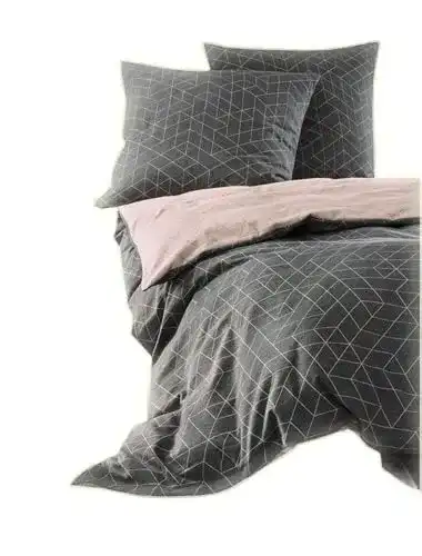 Irisette Biber Bettwäsche-Set 135×200 cm grau 2-teilig