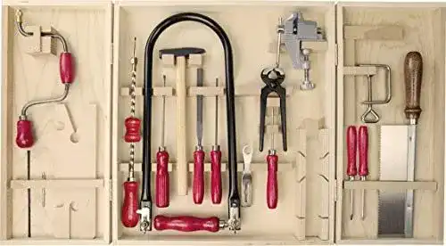 Laubsäge-Set Pebaro 406 im Öko-Laubsägeschrank, 26 Teile