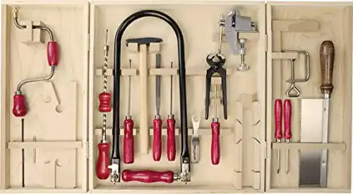 Laubsäge-Set Pebaro 406 im Öko-Laubsägeschrank, 26 Teile
