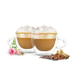 Thermogläser Sendez 4 Doppelwandige Cappuccino Tassen mit Henkel