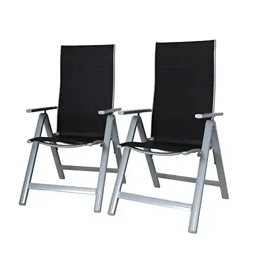 Alu-Klappsessel Chicreat mit verstellbarer Rückenlehne für Camping und Garten