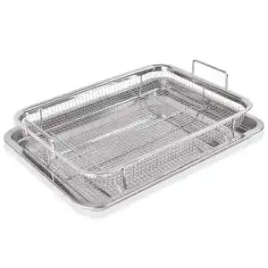 Backofen Grillkorb Bhina aus Edelstahl mit Mesh-Design