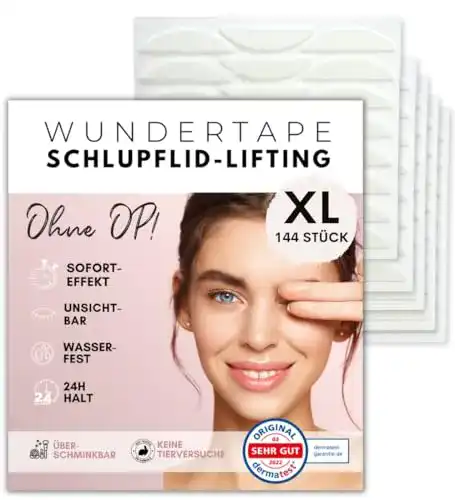 Schlupflid Tape für Augenlid Korrektur WUNDERTAPE Stripes