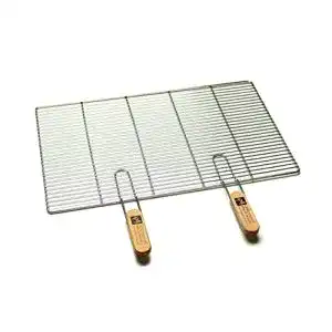 Edelstahl Grillrost mit abnehmbaren Handgriffen 67 x 40 cm
